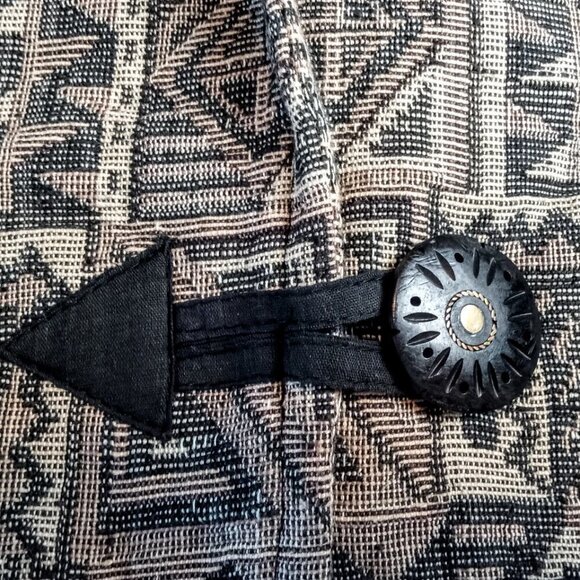 Flashback Brown Aztec Western Crop Cotton Jacket - Picture 4 of 6